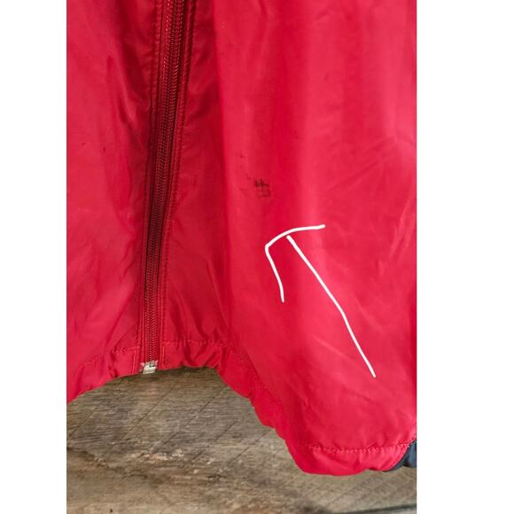 Columbia Windbreaker Hooded Mens Large Omni-shield  Packable Black & Red - Picture 8 of 12